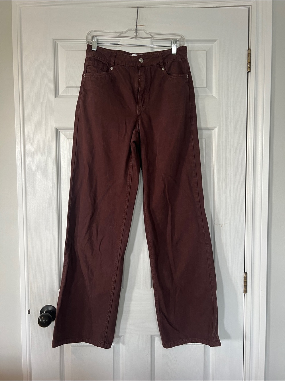 Dynamite Wide-Leg Pants in Brown- 100% cotton